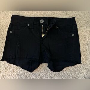 Black Denim Cutoff Shorts